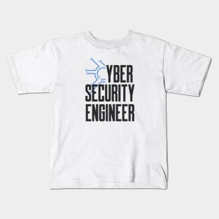 Cyber Security Engineer Blue Circuits Kids T-Shirt